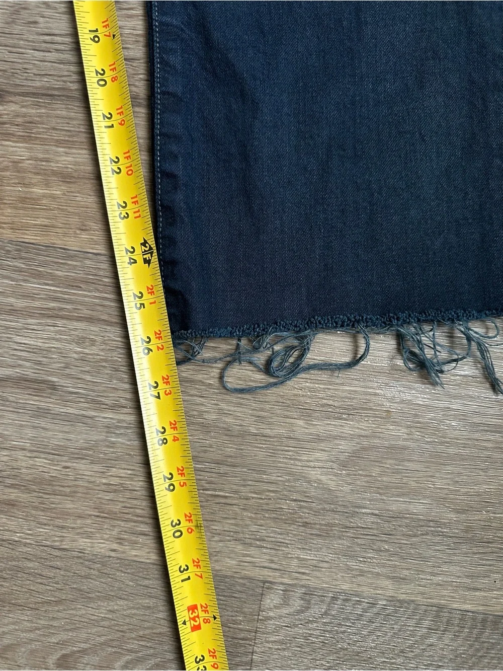 Levi's 501 Original Men’s Jeans 38x32 Dark Wash Raw Hem Button Fly Straight Leg
